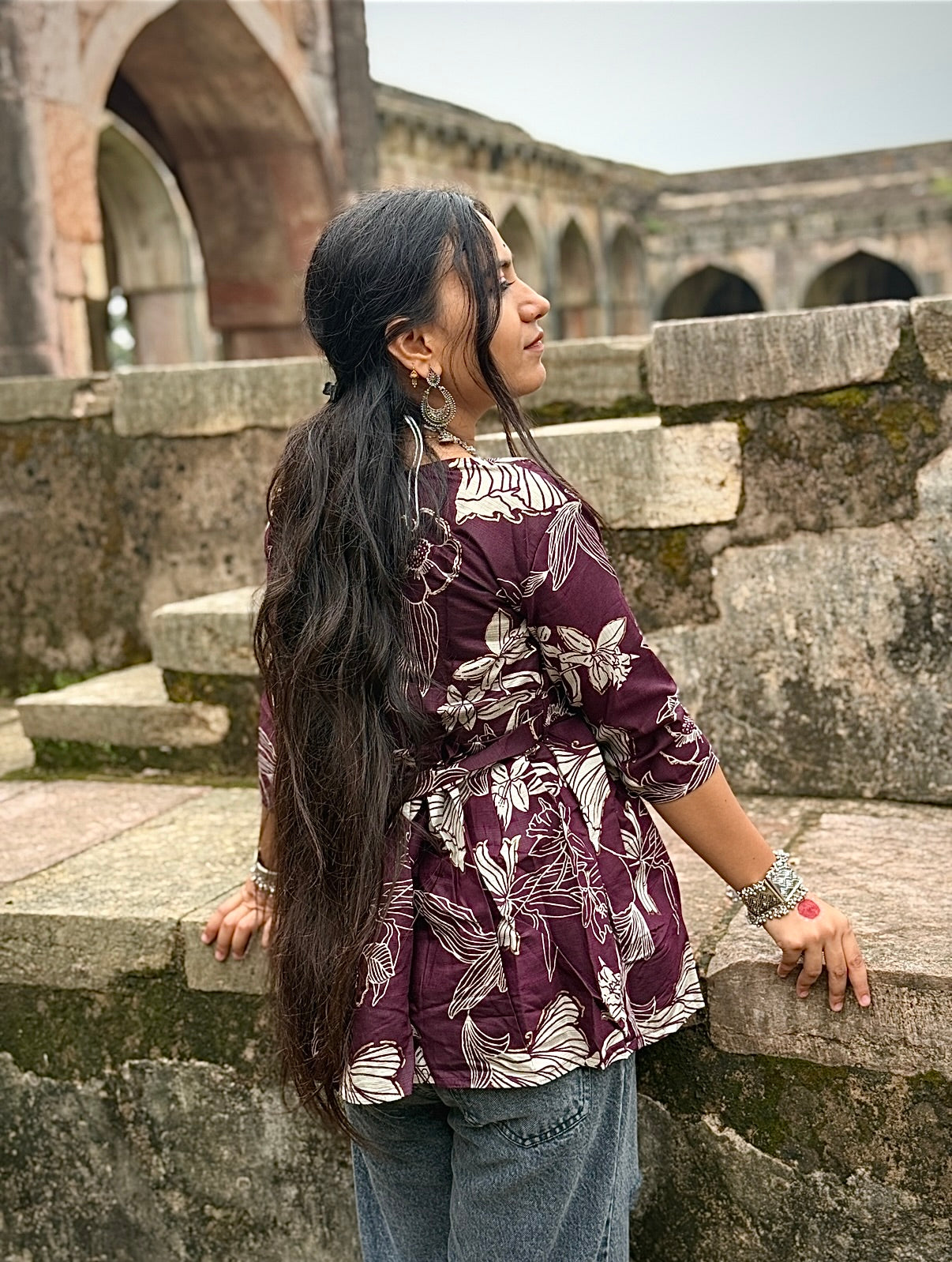 Premium Short Kurti silk blend fabric for a rich, elegant feel