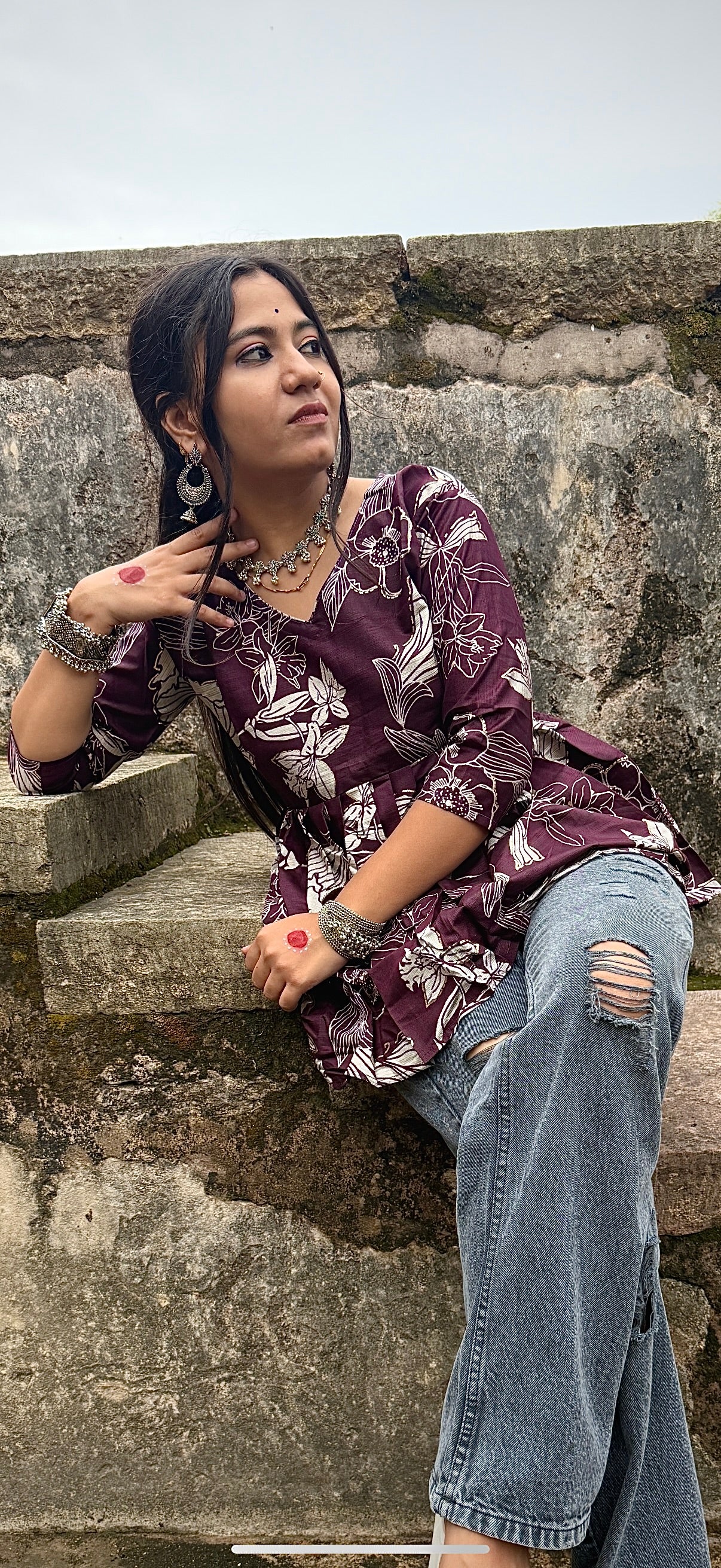 Premium Short Kurti silk blend fabric for a rich, elegant feel