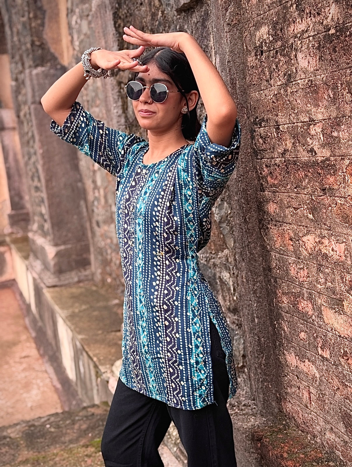 Straight-cut Short Kurti for a relaxed silhouette