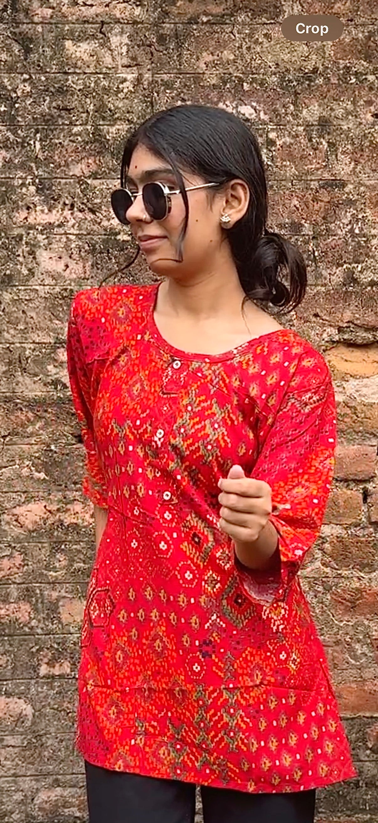 Straight-cut Short Kurti for a relaxed silhouette