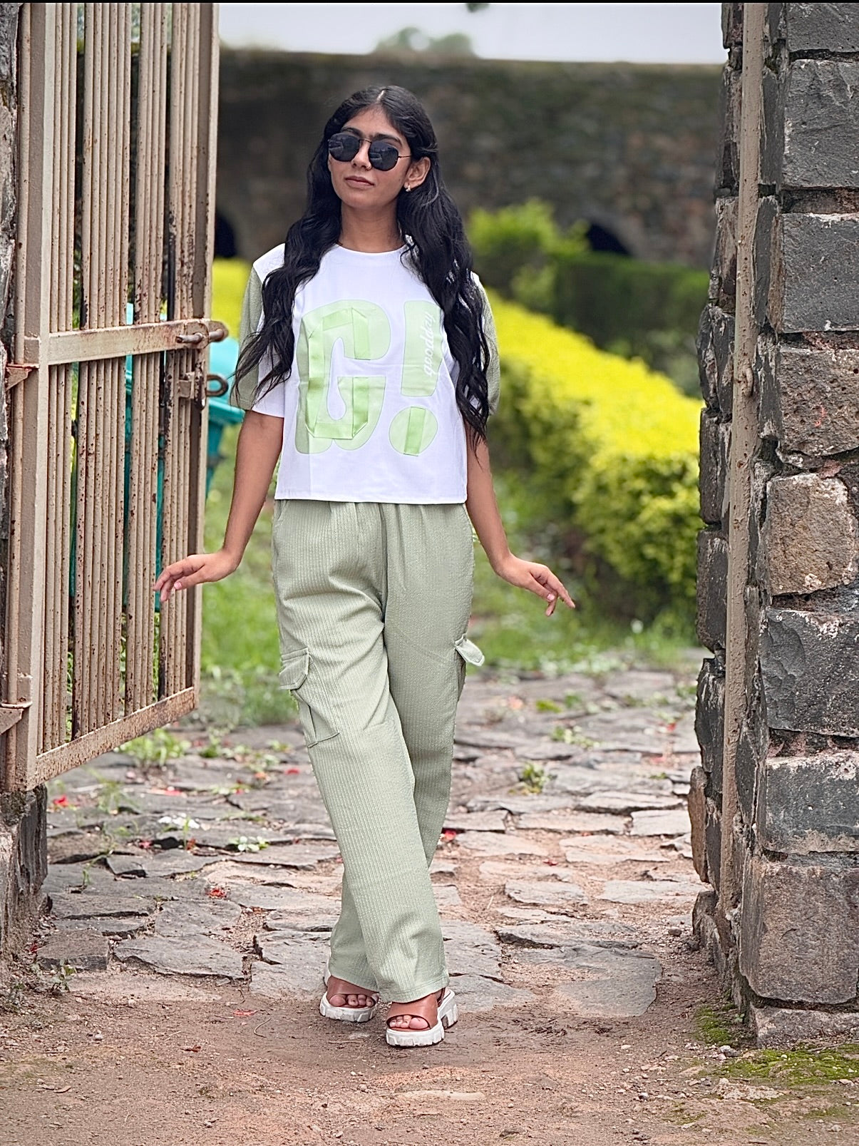 Oversized Graphic T-Shirt & Cargo Pants Co-Ord Set