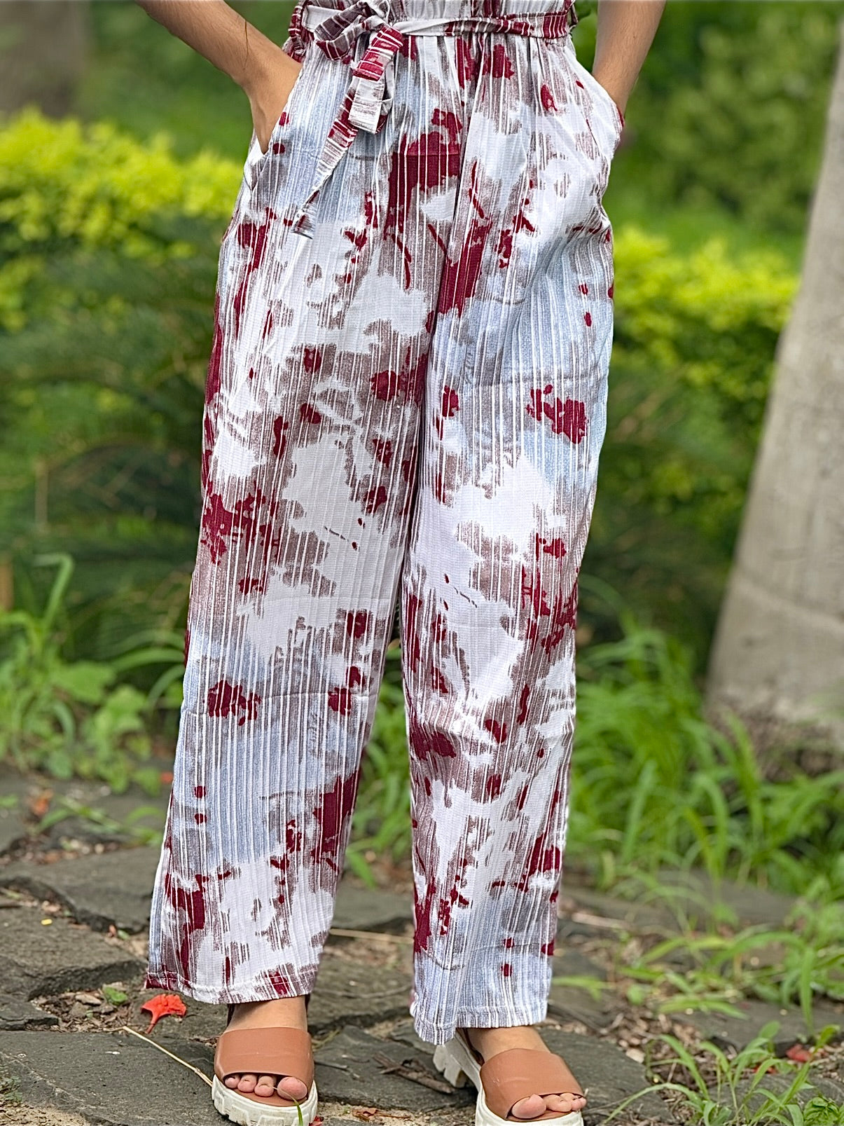 Women’s Casual Printed Jumpsuit – Relaxed Fit