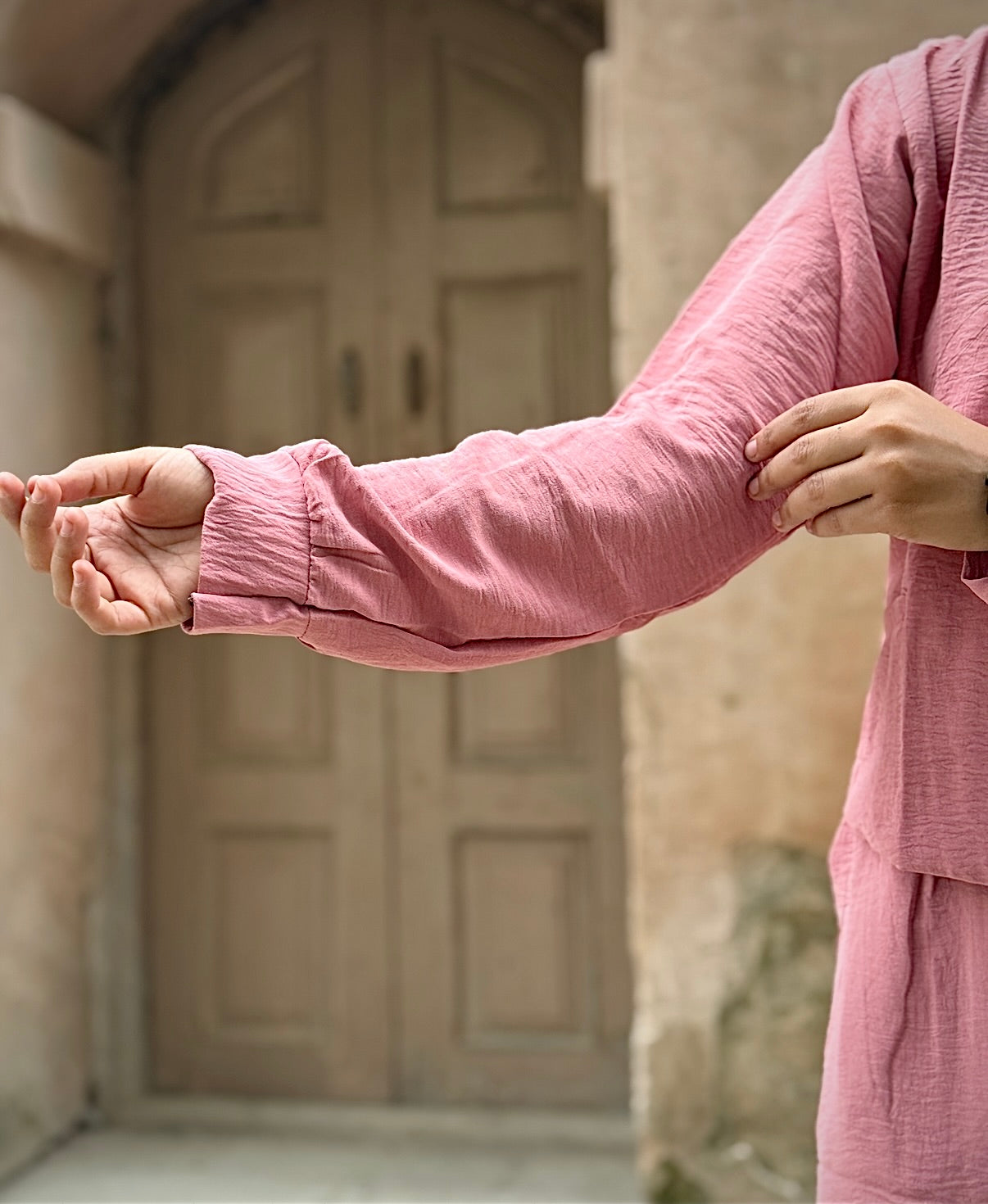 V-Neck Shirt & Wide-Leg Pants Cord Sets – Soft office look cord sets /office wear, casual wear