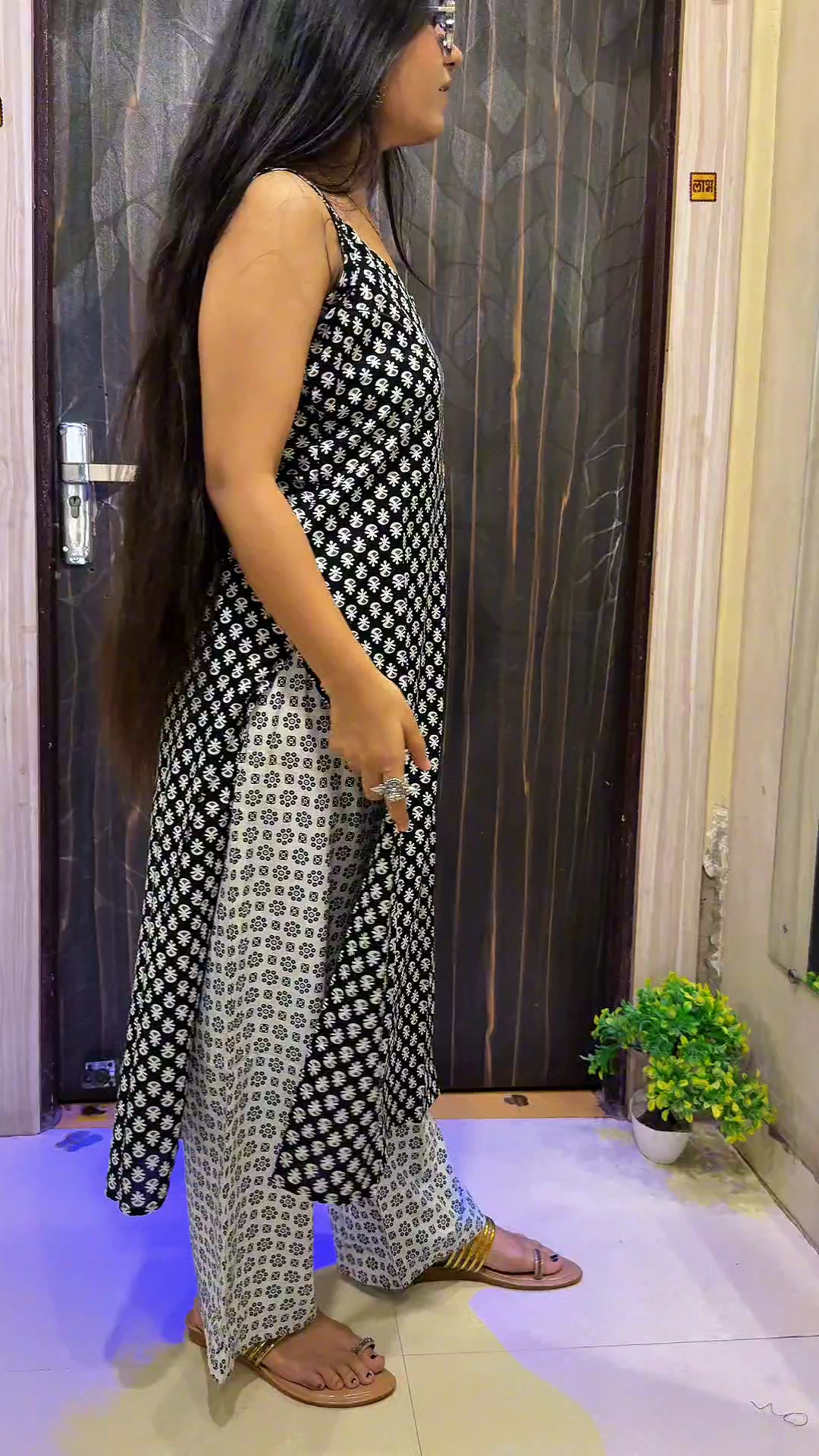 Black & White Printed Cotton Cord Set