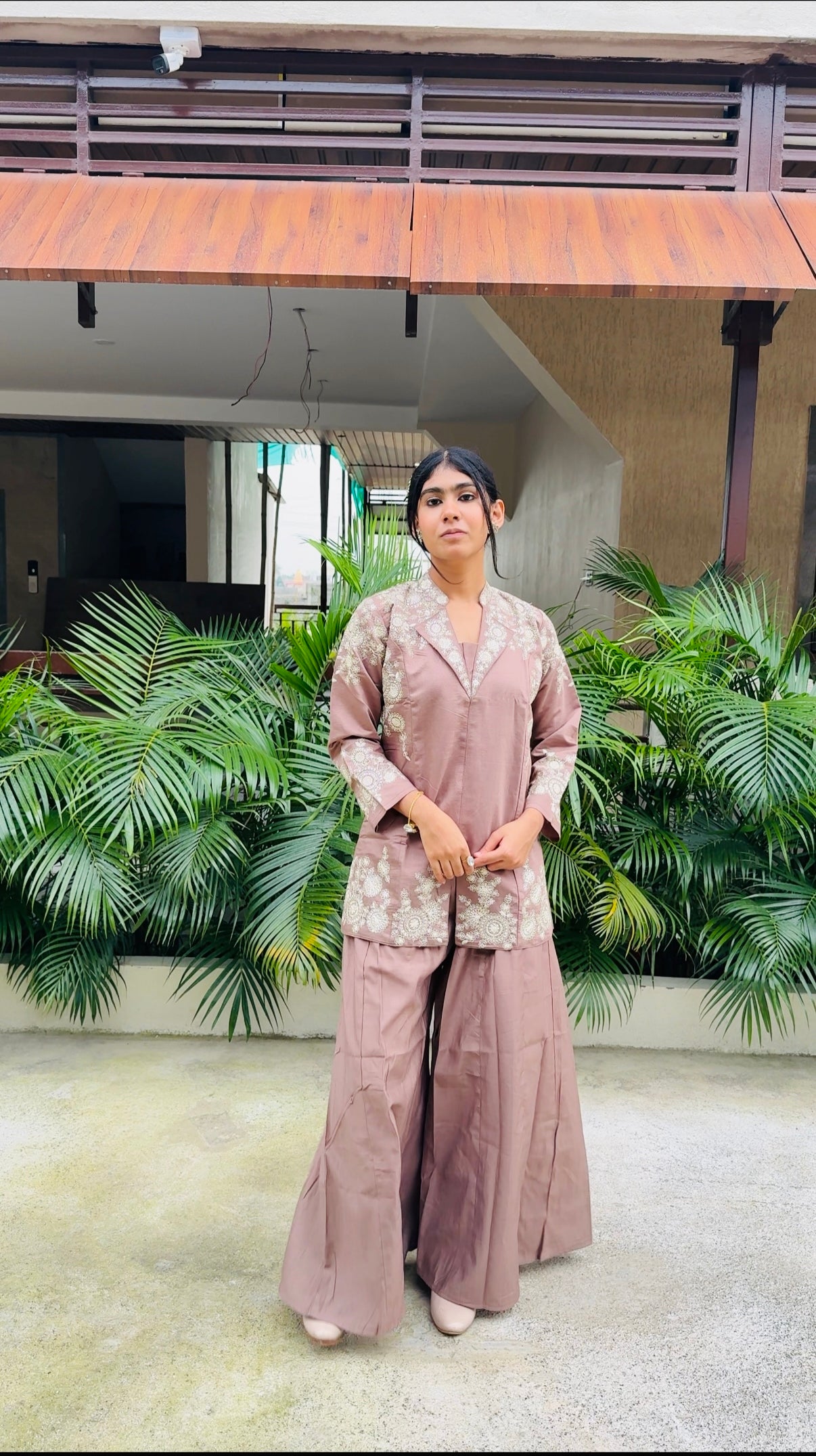 Black Embroidered Indo-Western Suit Set | Elegant Festive Jacket Style