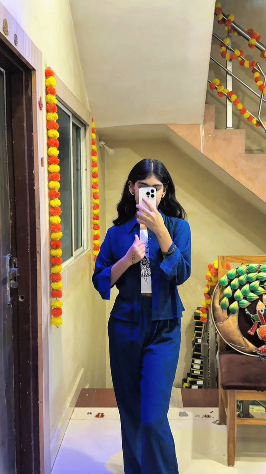 Co-ord Set with Graphic Black Tee – Chic Everyday Comfort