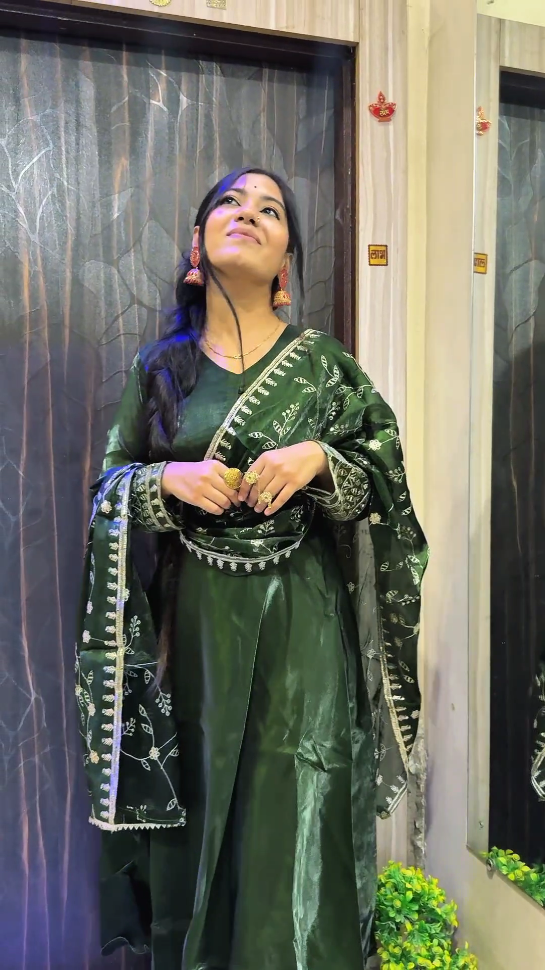 Luxury Jimmy Choo Fabric Embroidered Kurta Set with Dupatta