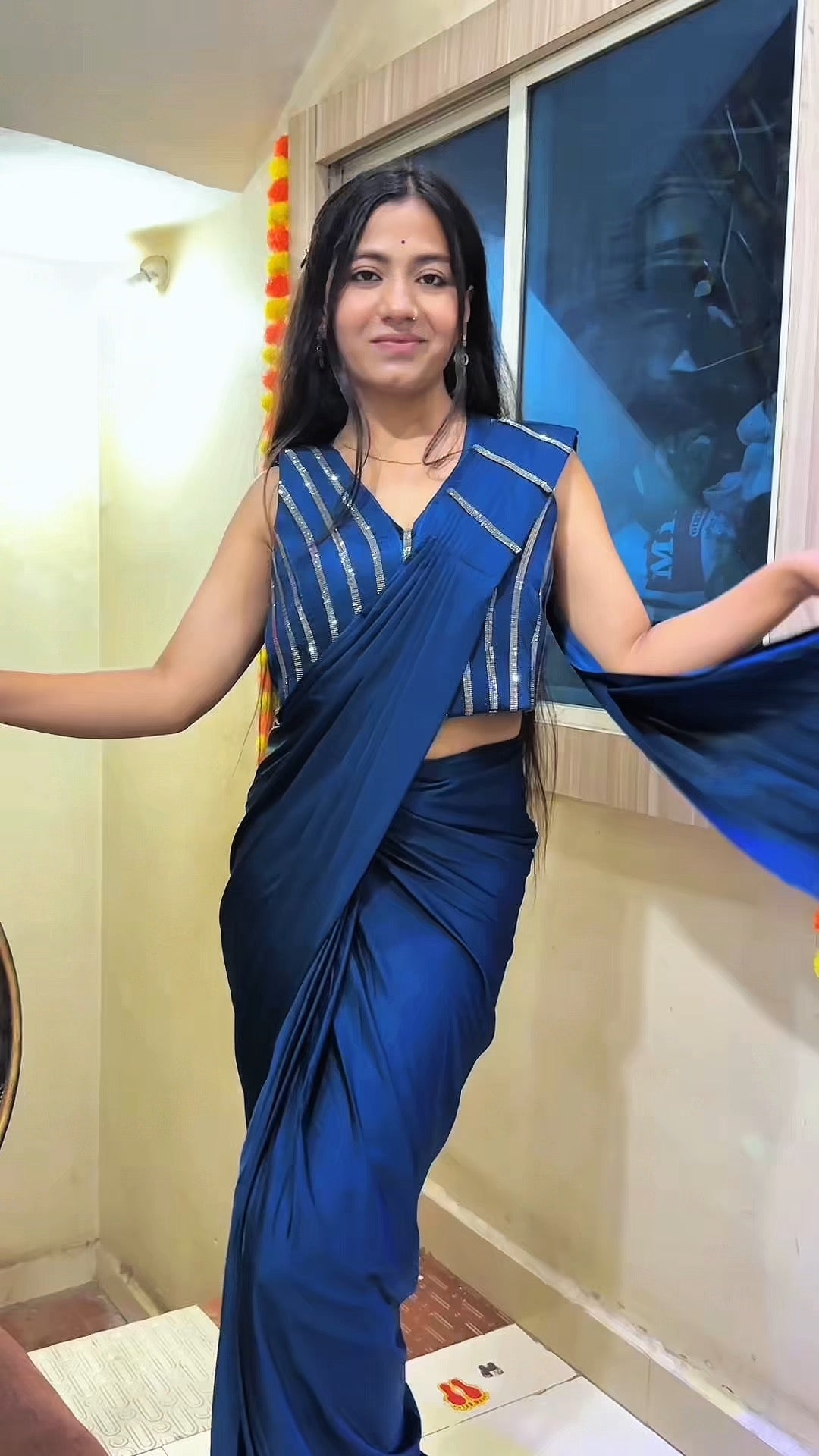 Shimmer Ready-to-Wear Saree with Handcrafted Blouse