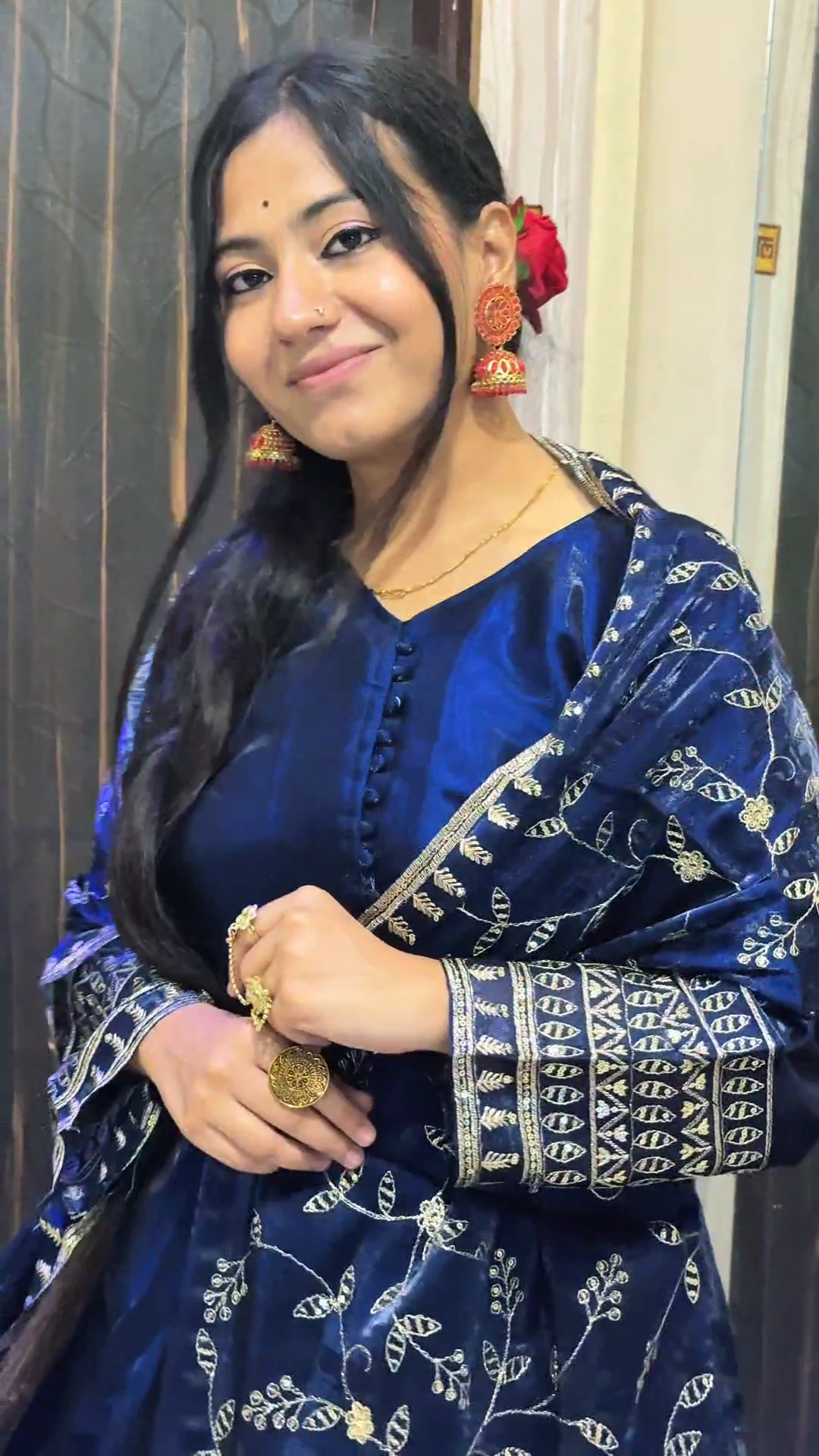 Luxury Jimmy Choo Fabric Embroidered Kurta Set with Dupatta