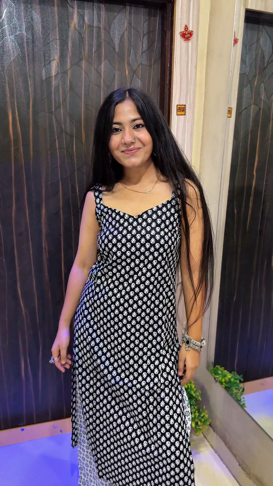 Black & White Printed Cotton Cord Set