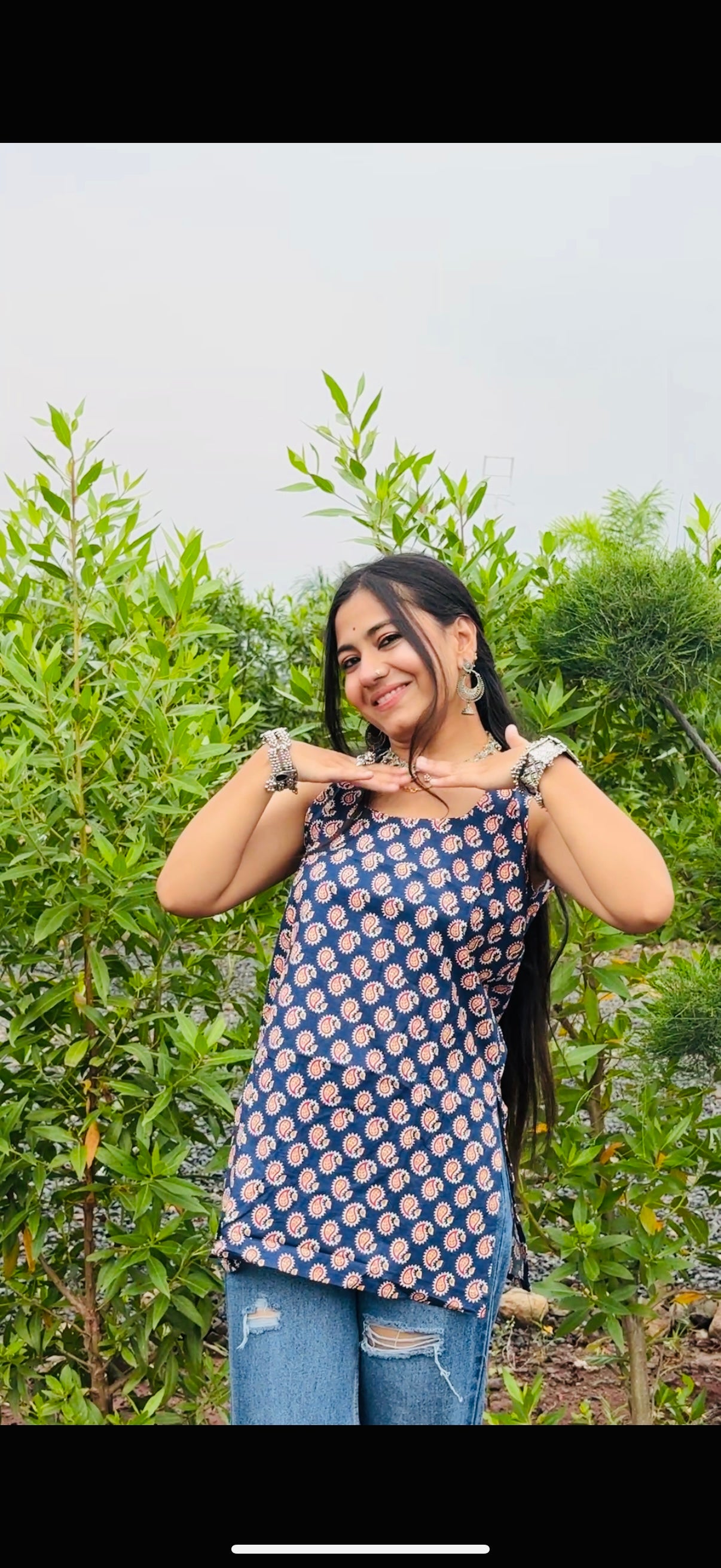 Handcrafted Cotton Short Kurti β Ikat & Block Print Boho Ethnic Top
