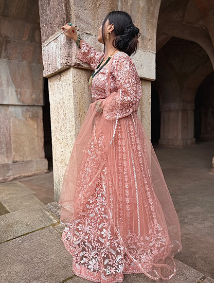 Embroidered Lehenga with Blouse & Dupatta Online
