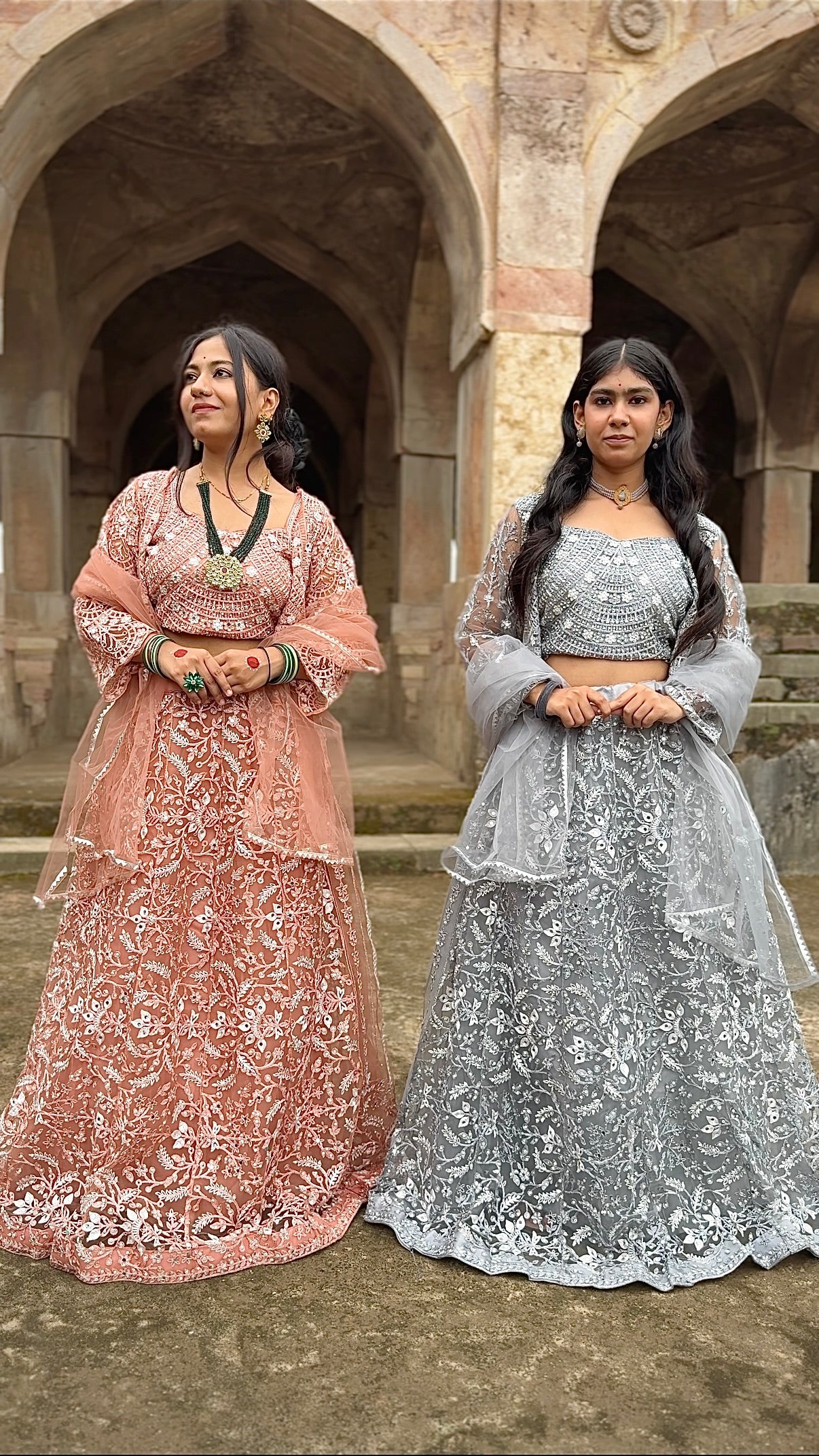 Embroidered Lehenga with Blouse & Dupatta Online