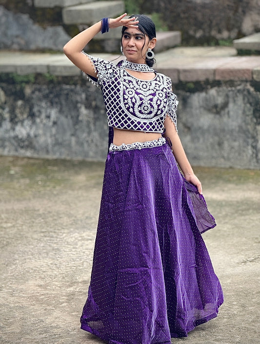 Royal Mirror Work Lehenga Set – Designer Ethnic Wear