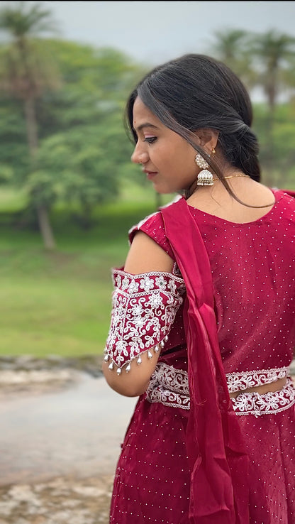 Royal Mirror Work Lehenga Set – Designer Ethnic Wear
