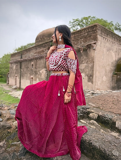 Royal Mirror Work Lehenga Set – Designer Ethnic Wear