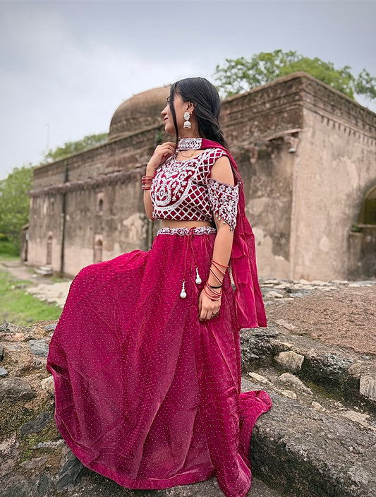 Royal Mirror Work Lehenga Set – Designer Ethnic Wear