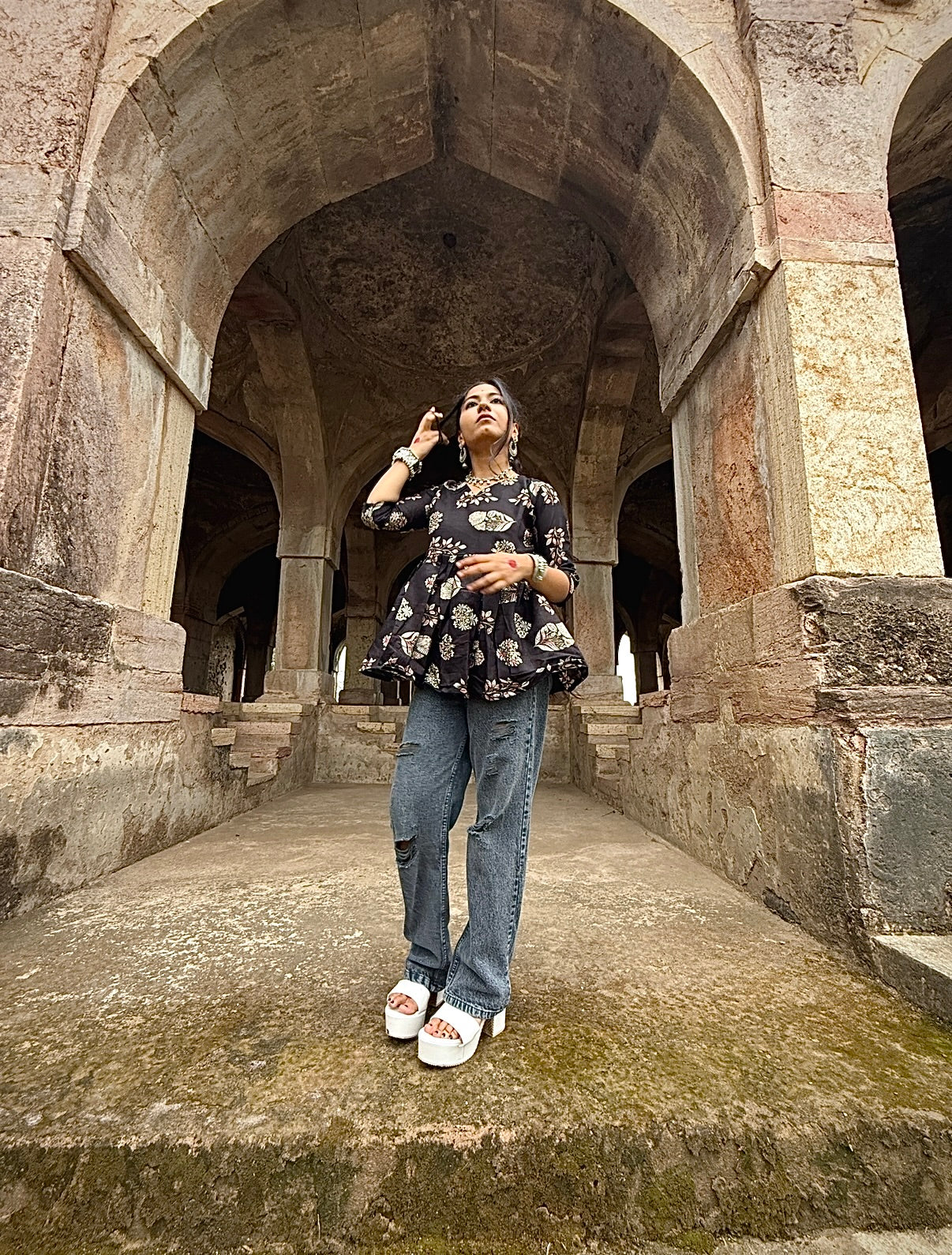 Premium Short Kurti silk blend fabric for a rich, elegant feel