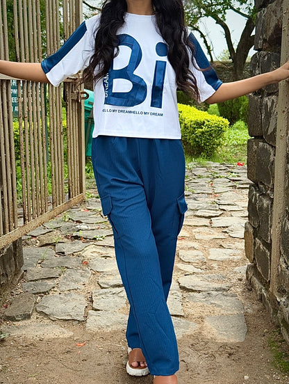 Oversized Graphic T-Shirt & Cargo Pants Co-Ord Set