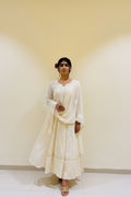 Hans Off-White Chikankari Anarkali Set