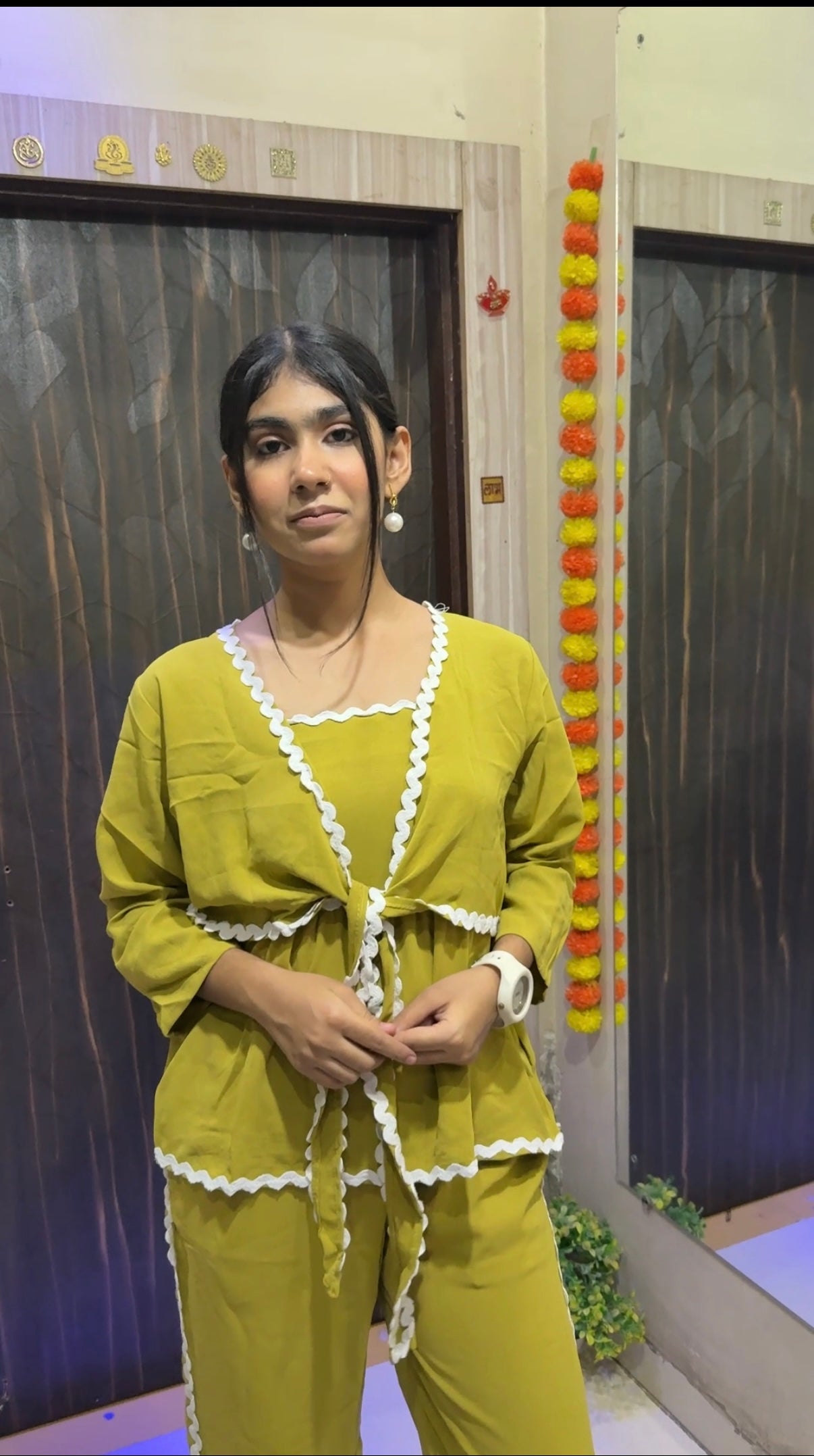 Viral  Scallop-Edge Lounge Co-ord Set