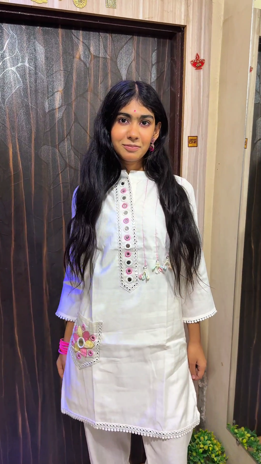 White Mirror Work Co-ord Sets