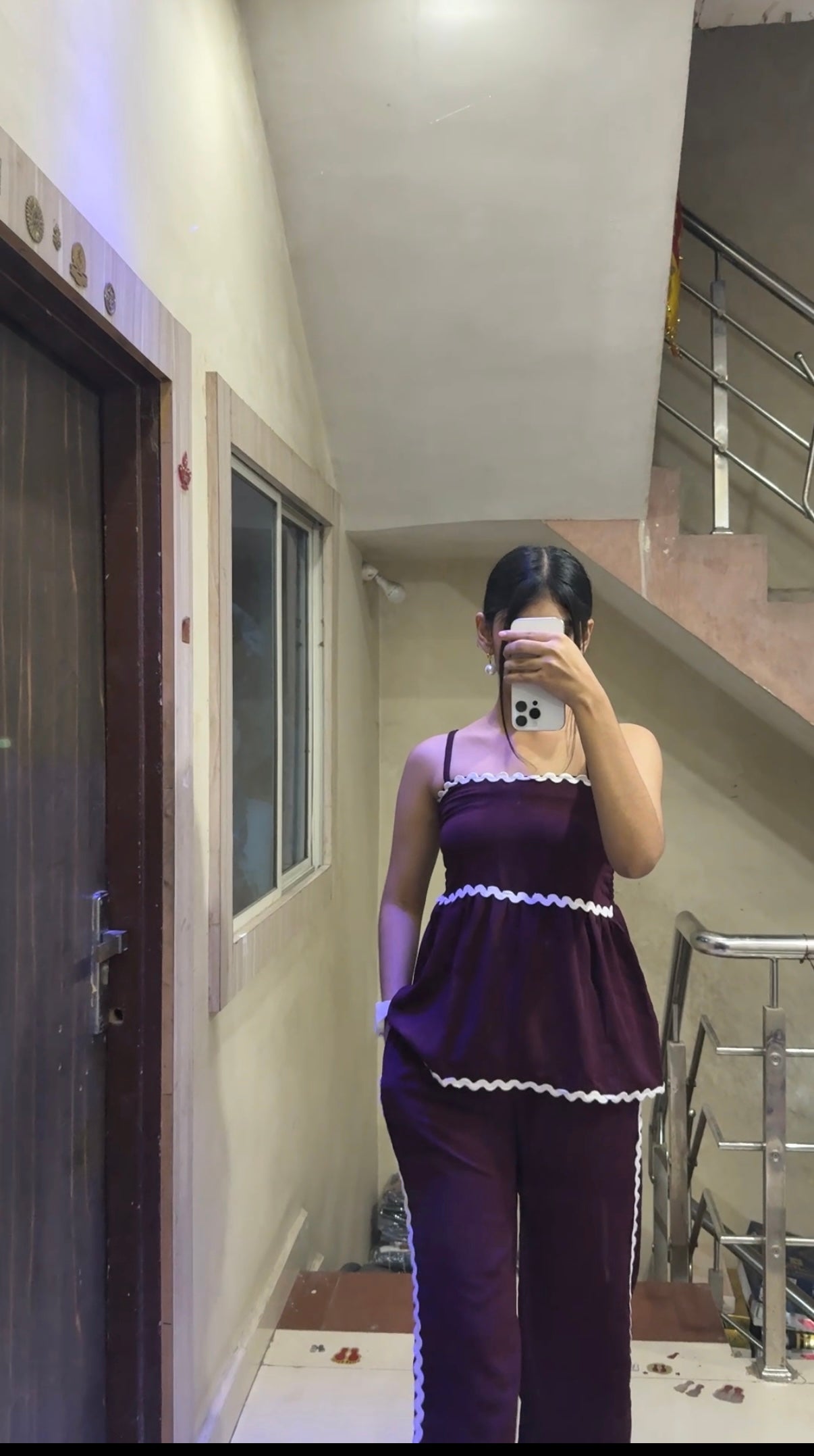 Viral  Scallop-Edge Lounge Co-ord Set