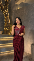 SITARA pre-draped saree with handcrafted blouse