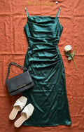 Satin Bodycon Party Midi Dress